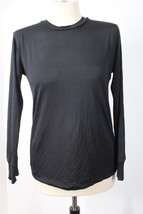 Sunpeak Silks M Black Silk Base Layer Underwear Long Sleeve Top - $15.20