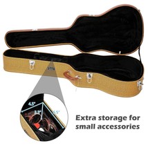 New 41&quot; Flat Surface Simple Style Hardshell Carrying Folk Guitar Case Ye... - $111.99