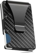 Carbon Fiber Minimalist Wallet for Men with Money Clip-RFID Blocking with Alumin - £14.10 GBP