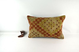 Kilim Pillow Cover 16x24 Ethnic Traditional Oushak Kilim Cushion Cover A3056 - $19.36