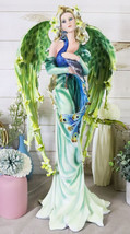 Ebros Large 21.75&quot; Tall Iridescent Peacock Flower Fairy Mother Decorative Statue - £117.54 GBP
