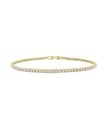 15 CTS Round Cut F VS2 Diamond Tennis Bracelet Real 14k Solid Yellow Gold - €6.085,14 EUR