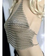 Club Party Aluminum Chainmail Bra Set Crop Top Body Chain - £45.59 GBP+