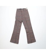 Deadstock Vtg 60s 70s Boys 12 Slim Houndstooth Knit Flared Wide Leg Pant... - $111.07 CAD