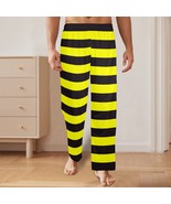 Men&#39;s Bumble Bee Black Yellow Stripes Pajama Trousers without Pockets - $54.47 CAD