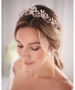 Rose Gold Wedding Tiara, Opal Bridal Tiara, Opal Wedding Tiara, Rose Gol... - $1,329.53 MXN