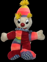 RARE Vintage Shalom Circus Clown Plush Doll Toy Yellow Yarn Hair Korea 14in.  - £47.05 GBP