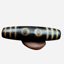 Old Indo Tibetan Agate 5 Eyes in 6 lines Agate stone Dzi Bead Amulet - £116.03 GBP