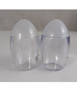 2007 Simply Summer Clear With White Tops 3.5&quot;&quot; Salt &amp; Pepper Shakers - £6.15 GBP