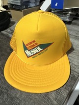 Vintage MUSKOL Maximum Strength Insect Repellent Yellow Trucker Hat Cap Snapback - £11.13 GBP