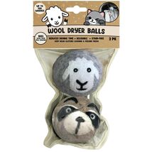 Evriholder New Zealand Wool Dryer Balls 2pc Lamb Raccoon Reusable Stain-... - $18.97