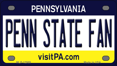 Penn State Fan Pennsylvania Novelty Mini Metal License Plate Tag - $14.95