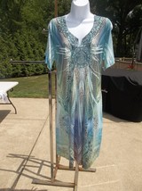 NWOT WORLD UNITY TURQUOISE PRINT DRESS 1X - $27.99