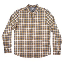 Toad &amp; Co Mens S Button Up Long Sleeve Shirt Plaid Green Yellow Cotton Airscape - £19.74 GBP