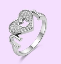 Mickey mouse crystal heart rings - $16.99