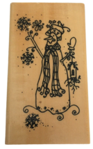 Anitas Rubber Stamp Snowman Country Folk Art BIrds Birdhouse Snowflake W... - $9.99