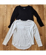 2 Pullover Tops Large Tahari SO Casual Long Sleeve Tee Crew  Scoop Neck ... - $12.47
