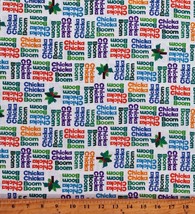 Cotton Chicka Chicka Boom Boom Books White Fabric Print by the Yard D661.17 - £12.60 GBP