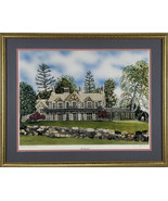 Larry S. Anderson Rockwood Mansion Print Wilmington DE Framed Signed #35... - $346.50