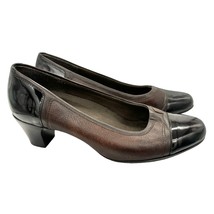 Munro American Pumps Womens 8.5M Brown Patent Leather Toes Heels 2in - £19.42 GBP