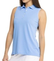 NWT PETER MILLAR Cottage Lt Blue Banded Mesh Sleeveless Polo Golf Shirt M L XL image 2