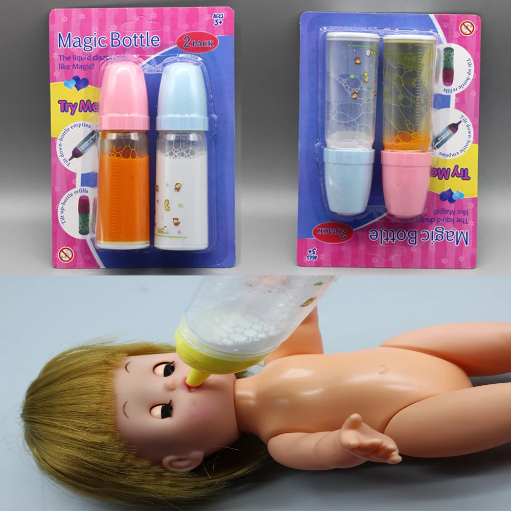 1set=2pcs Magic mike bottle baby doll feeding bottle feeder for doll toy... - $13.58