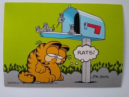 Garfield Postcard Rats Mice Mailbox United Features Syndicate 1978 Continental - £8.37 GBP