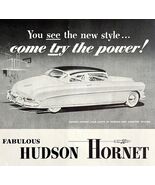 Hudson Hornet Club Coupe Advertisement 1953 Automobilia Classic Car LGBinAd - $329.00 MXN