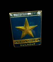 Alaska Railroad Pin Vintage Train Advertisement Goldstar Service 1&quot; - $9.00