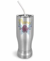 PixiDoodle Watercolor Flowers Mothers Day Insulated Coffee Mug Tumbler with Spil - £27.76 GBP+