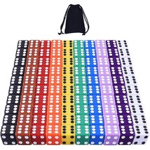 100 Pieces Game Dice Set 10 Colors Square Corner Dice With Storage Bag, ... - £21.88 GBP