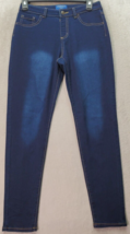 AriZona Jegging Jeans Girls Size 14 Dark Blue Denim Skinny Leg Adjustable Waist - £14.51 GBP