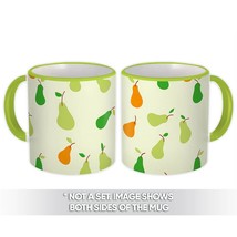 Whimsical Pears : Gift Mug Greenery Kitchen Retro Style Decor Fruits Drawing Gar - £12.43 GBP