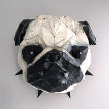 Pug papercraft template - £7.84 GBP