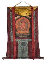 VAJRAYOGINI TIBETAN THANGKA OIL VARNISHED HAND-PAINTED DAKINI YOGINI WIT... - $2,844.84 MXN