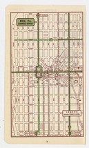 1951 Original Vintage Map Of Erie Pennsylvania Downtown Business Center - £18.36 GBP