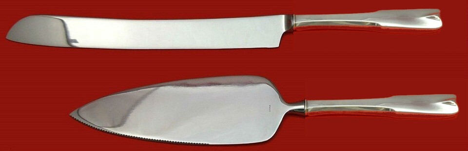 Colonial Theme by Lunt Sterling Silver Wedding Cake Set Server 2pc Custo... - $167.31