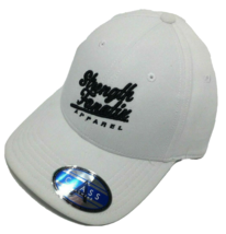 New Headwear Class A Baseball Cap Hat Strength fanatix Apparel Adjustable White  - £10.85 GBP