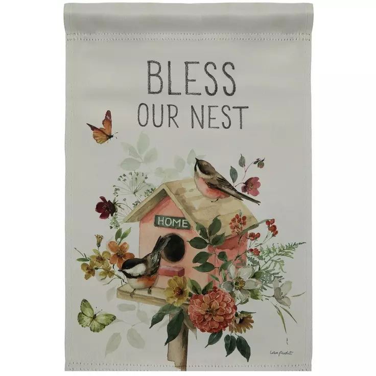 Bless Our Nest Birdhouse Garden Flag- 2 Sided Message, 12&quot; x 18&quot; - €6,99 EUR