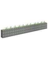 vidaXL Large Steel Gabion Raised Bed with Galvanized Finish, 48x24x6 - $388.49