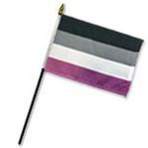 Asexual 4&quot; x 6&quot; Stick Flag - $2.73 CAD