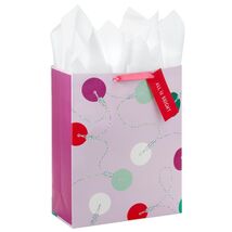 Hallmark 15&quot; Extra Large Holiday Gift Bag Trendy Lights Pink with Tissue... - $61.38 MXN