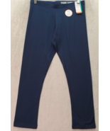 Wonder Nation Leggings Girls Large Navy Cotton Casual Elastic Waist Stra... - $32.35 CAD