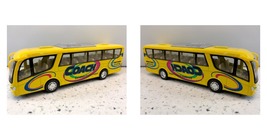 Coach Tour Travel Diecast Model Toy Bus Pull Action Yellow 7&quot;  - £18.37 GBP