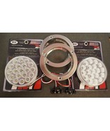 (2) 19 LED Trux Dual Revolution 4&quot; Round Clear Lens Stop Tail Back-Up Fl... - $113.00