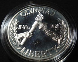 US SILVER DOLLAR 1988 S OLYMPIC PROOF COMMEMORATIVE COIN - £29.69 GBP
