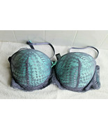 XOXO Bra 36B Underwire Push Up Strapless Mint/Gray 4067-70 EUC Nylon Lac... - $357.51 MXN