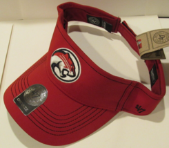 NWT NCAA 47&#39; Brand Houston Cougars Embroidered Raised Logo Visor Red - £23.59 GBP