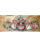 Mask Bali Hindu Boma Kala Mask Great for Entrance way Hand carved 16&quot; WH... - £67.65 GBP