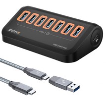 Usb Hub 3.0[5Gbps Stable Transfer], Idsonix 7 Ports Usb Hub 1.6Ft Type A&amp;C 2 Con - £46.27 GBP